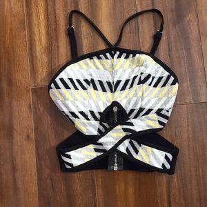 Adjustable Halter Cut-Out Knit Top - Small